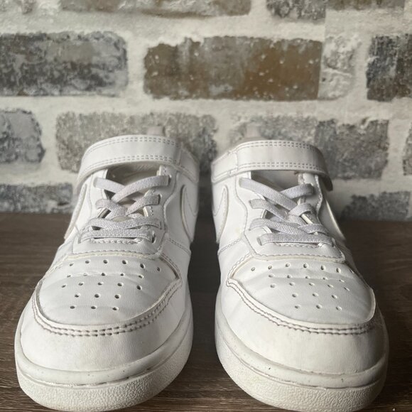 Boys Nike Court Borough Low 2 – Triple White (Size 1.5 Y) - Picture 4 of 4